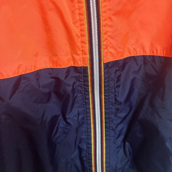 K-Way for Crewcuts super cute neon and navy zip jacket - Picture 7 of 7